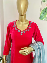 Hot pink velvet suit set - kasumi.in